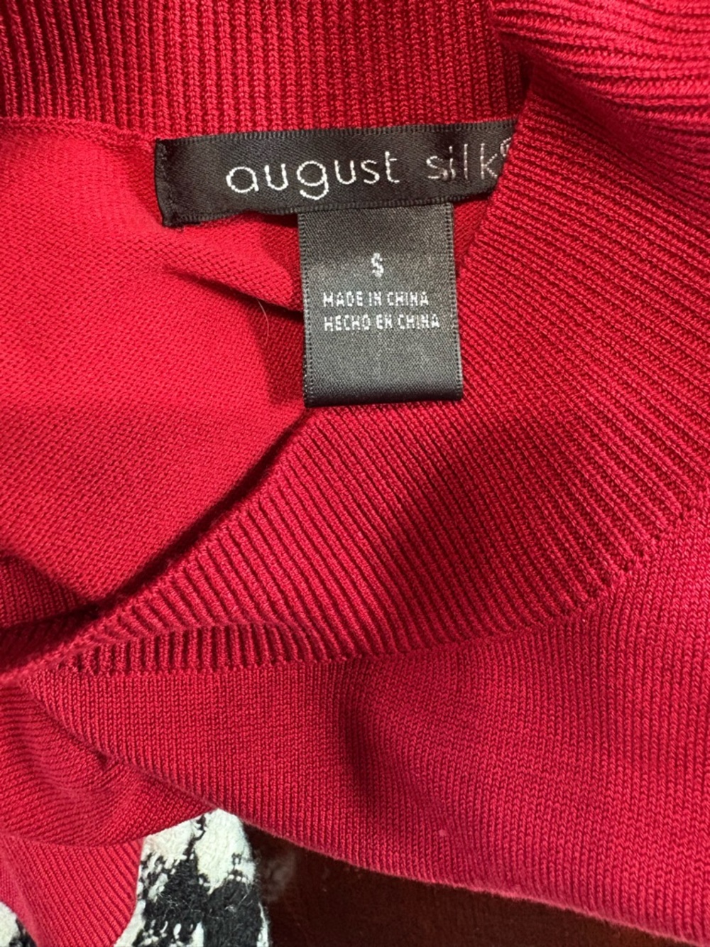 august silk Red Sleeveless Mock Neck Tank - Picture 3 of 3
